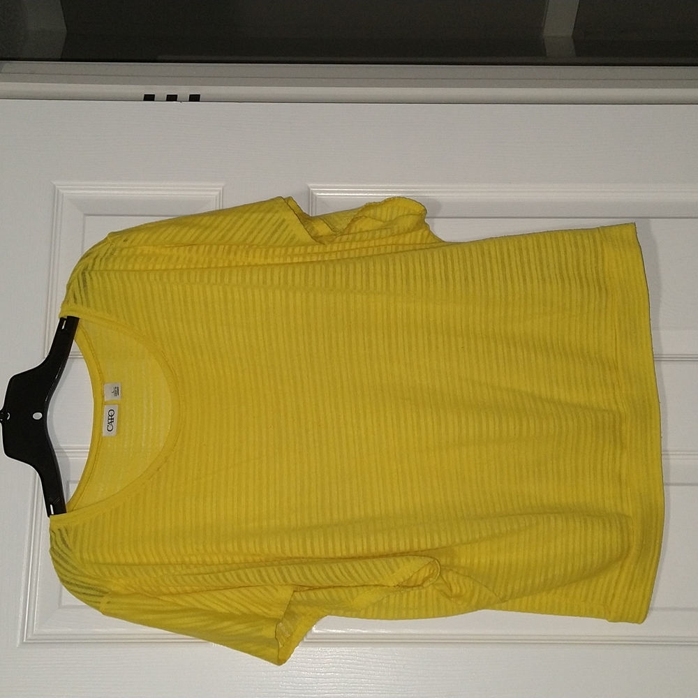 Cato Wide-Sleeve/Batwing Yellow Blouse